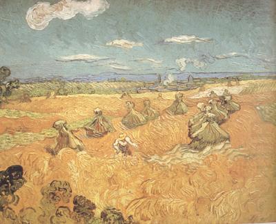 Vincent Van Gogh Wheat Stacks wtih Reaper (nn04) china oil painting image